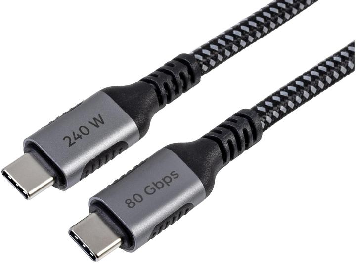 Produktbild Onit Thunderbolt-5-Kabel USB C - USB C 0.5 m, Grau/Schwarz (0.50 m)