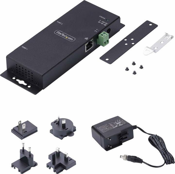 Image du produit StarTech com I23-SERIAL-ETHERNET, IEEE 802.3i, IEEE 802.3u, 0 - 60 °C, -20 - 75 °C, 5 - 95%, 179 mm
