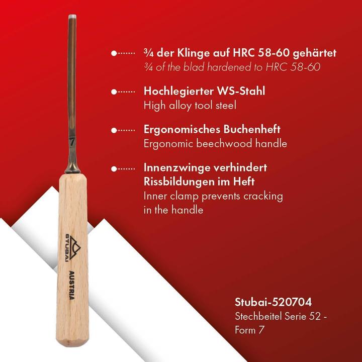 Actual product image Stubai Stechbeitel Form 7 (4 mm)