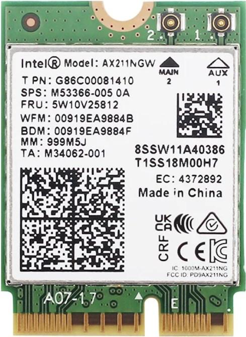Actual product image Intel AX211.NGWG (M.2 A Key)