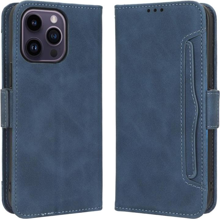 Immagine prodotto Cover-Discount iPhone 15 Pro Max - Custodia con molti scomparti per carte di credito blu (Apple iPhone 15 Pro Max)