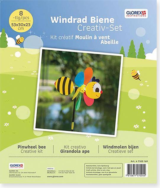 Image du produit Glorex Moulin à vent abeille, 53x30cm