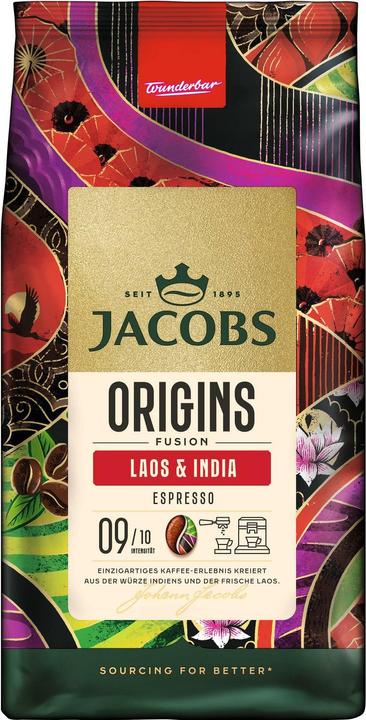 Jacobs Origins Laos & India Kaffeebohnen kräftig 1,0 kg (1000 g)