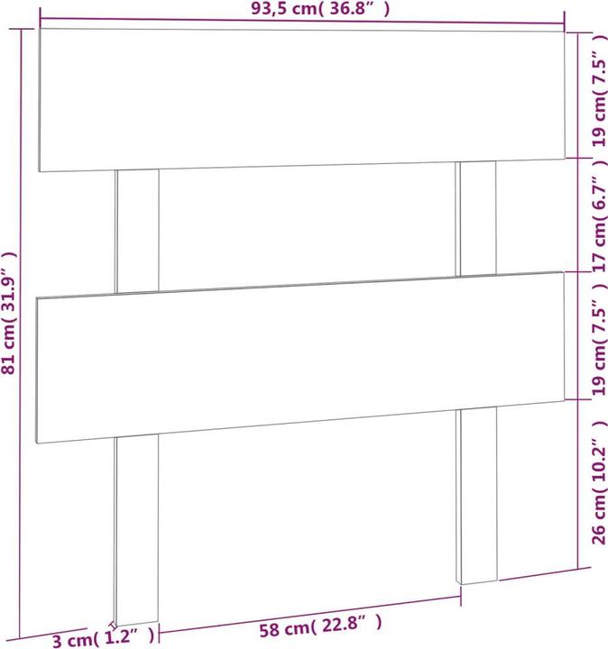 Immagine prodotto VidaXL Lashonda (93,5 x 3 x 81 cm)