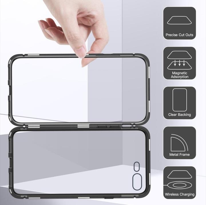 Produktbild G-Case Apple iPhone 7 Plus Aluminium Magnetic Glass Backcover Hülle (Apple iPhone 7 Plus)