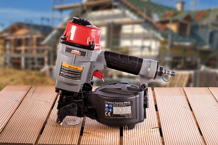 Actual product image IHP Mauk Druckluft Coil Nailer Konstruktions Profi Nagler Nagelpisto