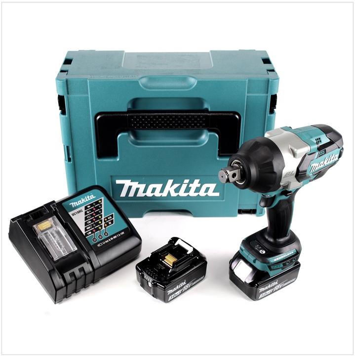 Immagine prodotto Makita DTW 1001 RFJ 18V Trapano avvitatore ad impulsi a batteria in Makpac + 2x Batterie BL 1830 3,0 (Batteria ricaricabile)