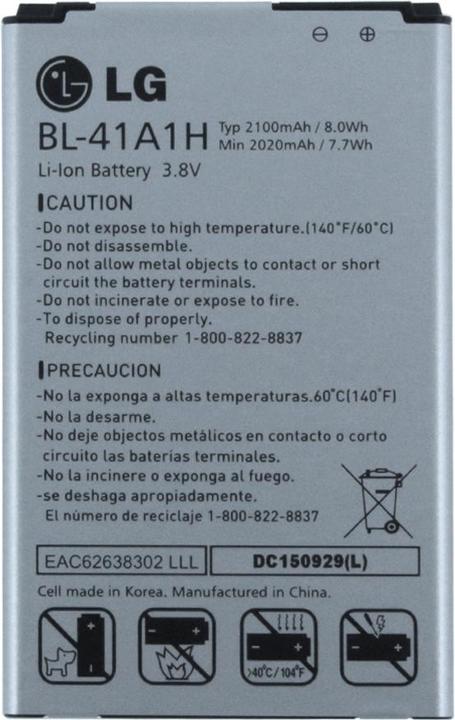 Actual product image LG Electronics BL-41A1H (Rechargeable battery)