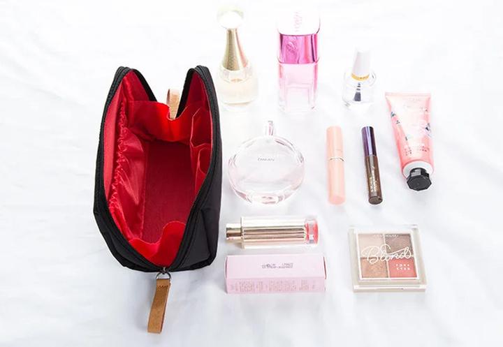 Image du produit Only-Bags.Store Trousse de maquillage Simple sac de toilette unicolore Trousse de toilette imperméable à l'eau