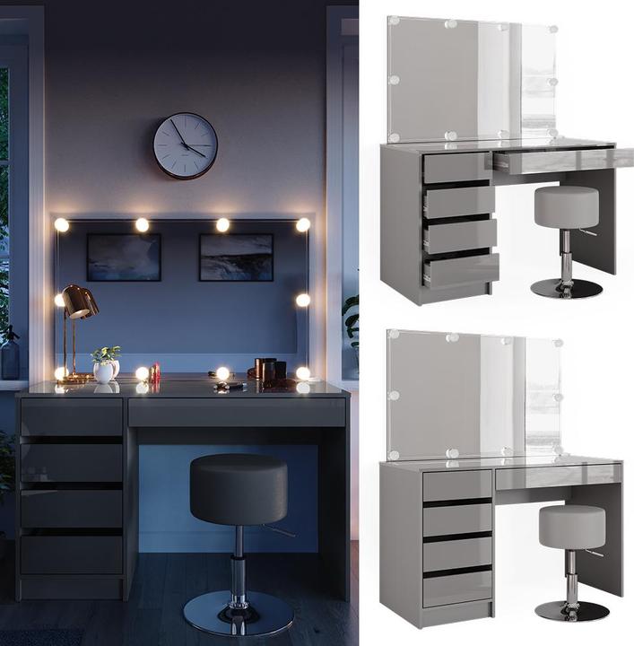 Image du produit Vicco Sherry avec tabouret et éclairage (55 x 75 x 120 cm)