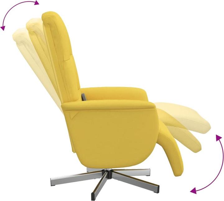 Produktbild VidaXL Massagesessel mit Fussteil Hellgelb Stoff,Farbe