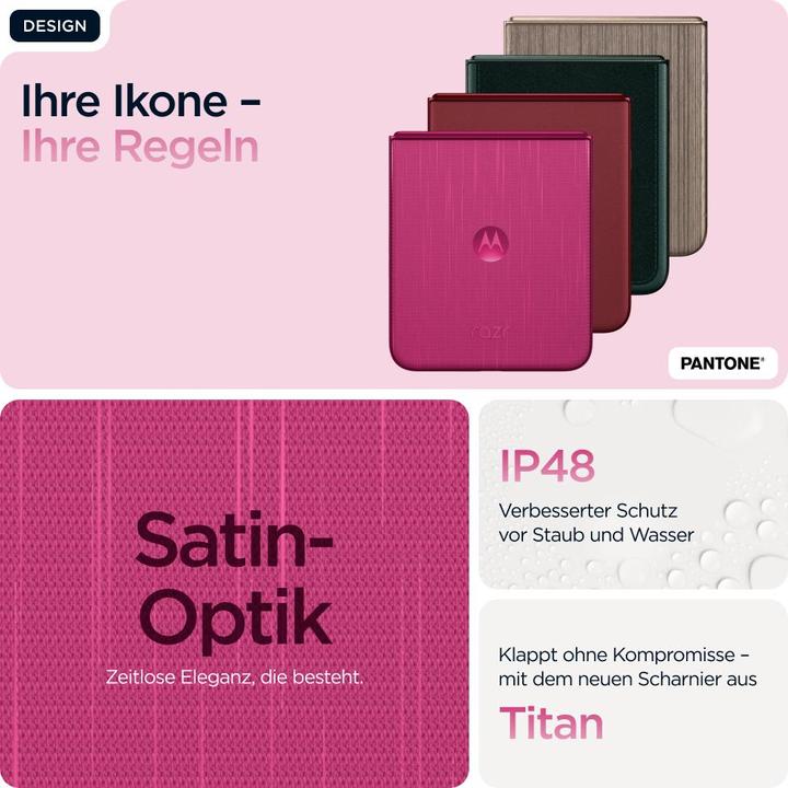 Productafbeelding Motorola Razr 60 Ultra (512 GB, Pantone Cabaret, 6.96", SIM + eSIM, 50 Mpx, 5G)