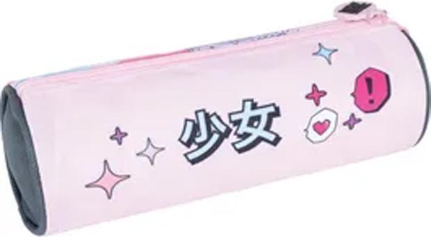 Image du produit Oberthur Trousse d'écolier Manga Girl Rouleau à pochettes, rose et gris