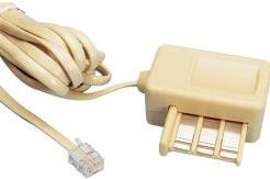 Actual product image Générique French Telephone Plug with Cable RJ11 M/F- 3 m