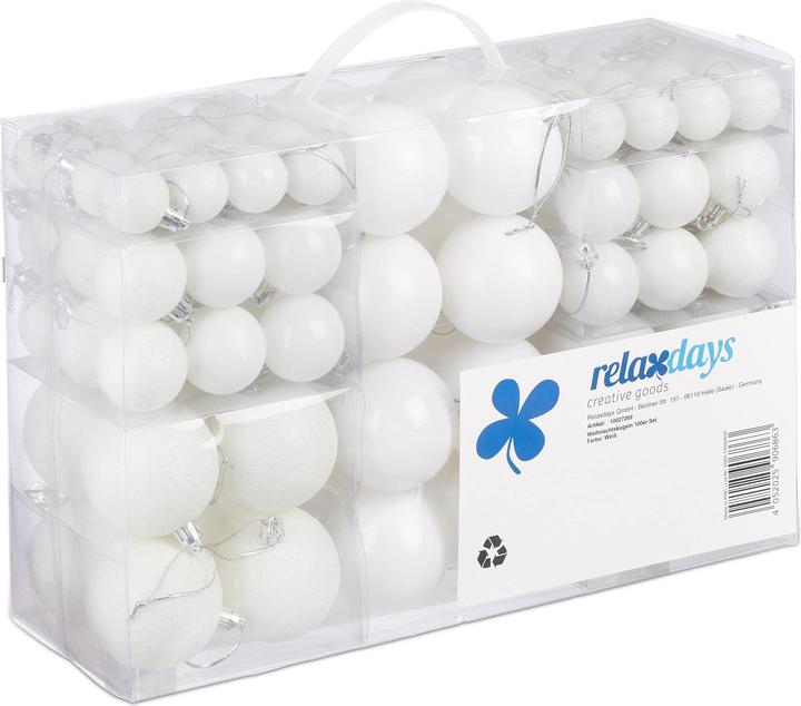 Produktbild Relaxdays Weihnachtskugeln (100 -teilig)