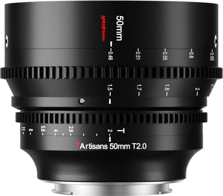 Immagine prodotto 7artisans Spectrum 50mm T2.0 con attacco L (L-mount, Full-frame)