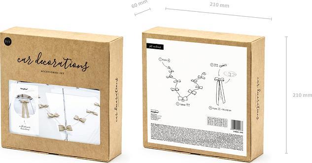 Produktbild Partydeco Partyaccessoire Auto Dekoration Set 3-teilig, Braun
