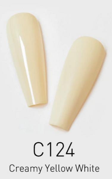 Produktbild Canni Gellack The White C124 UV/LED (Creamy Yellow White, UV-Gel Lack)