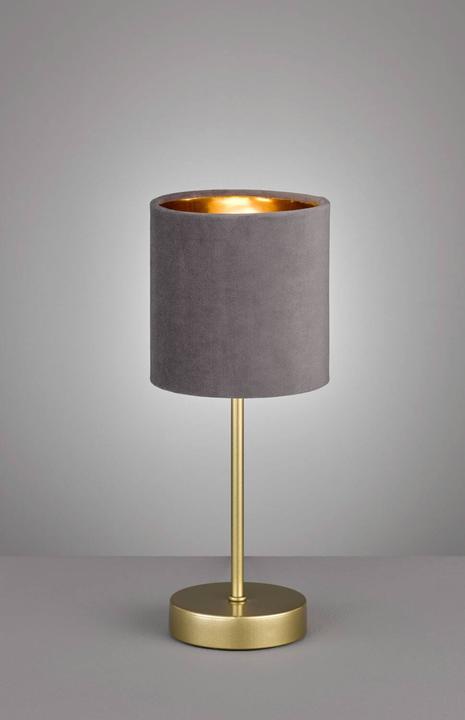 Image du produit Fischer & Honsel Honsel Aura Lampe de table E14 Abat-jour en tissu gris velours, doré or 50494 (E14)