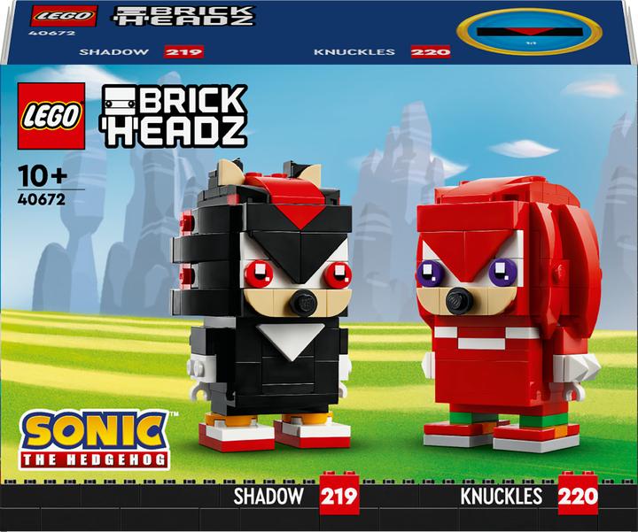 Actual product image LEGO BrickHeadz Sonic the Hedgehog Knuckles & Shadow (40672, LEGO Brickheadz)