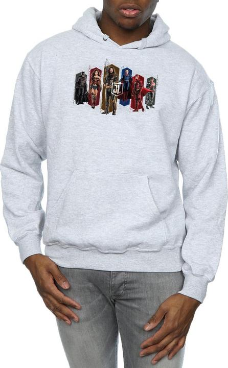 Actual product image Mens Justice League Movie Team Hexagons Hoodie (XXL)