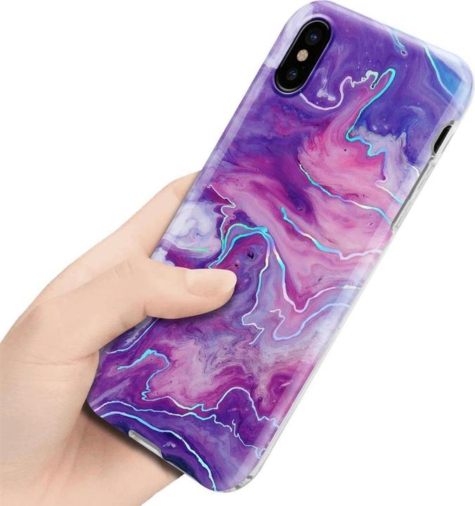 Actual product image Cadorabo IMD TPU Colorful Marble Cover (Apple iPhone XS Max)