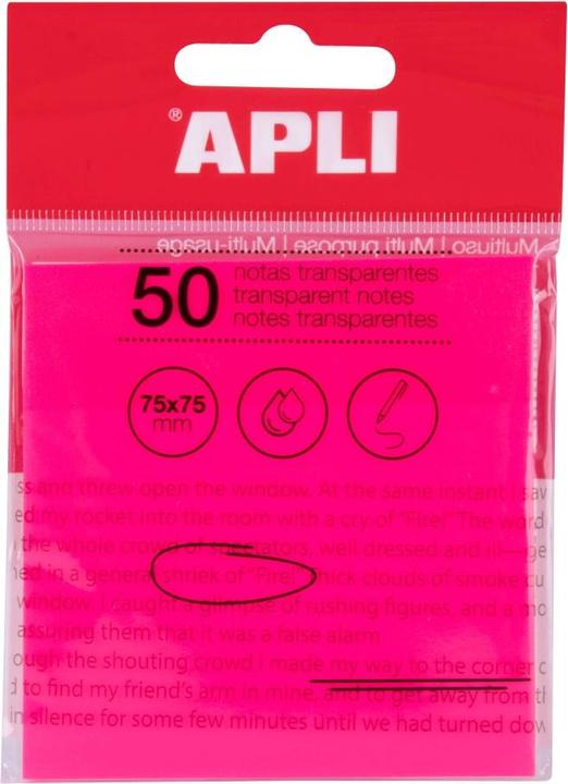 Immagine prodotto Apli Note adesive trasparenti (75 x 75 mm)