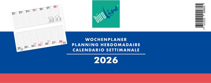 Etichetta energetica BüroLine Agenda settimanale 890712 D/F/I/E, 2023 (Quadrato, Nessuna rilegatura, Tedesco, Inglese, Francese, Italiano)