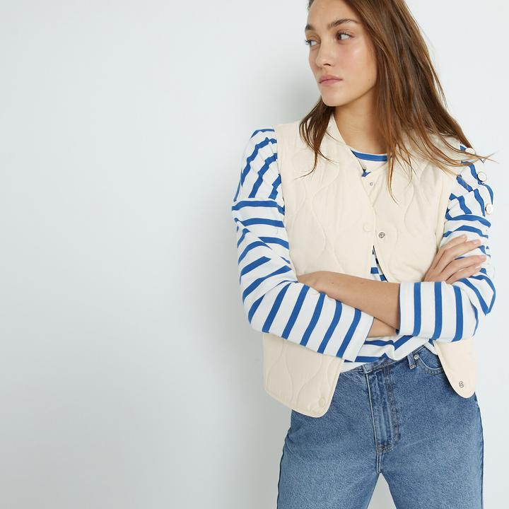 Image du produit La Redoute Collections Gilet matelassé avec boutons-pression (46)