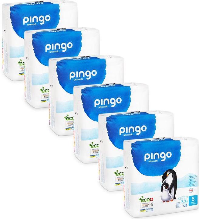 Pingo Pannolini ecologici (Dimensione 5, Pacco mensile, 216 Pezzo/i)