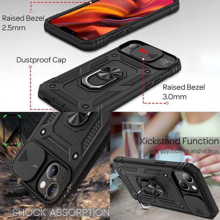 Actual product image Nalia Shockproof military style ring cover (Apple iPhone 13 mini)