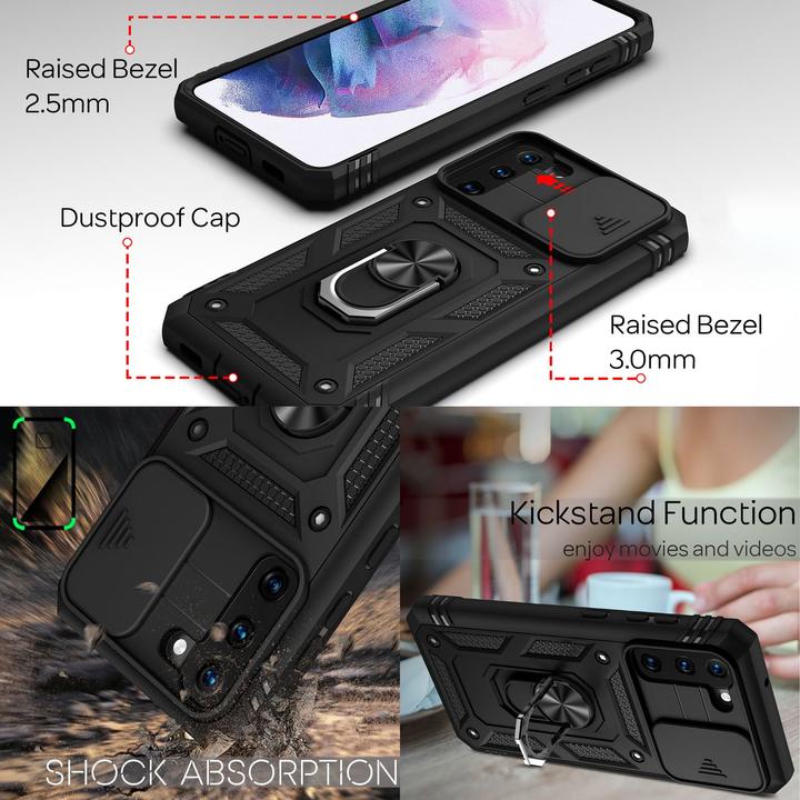 Actual product image Nalia Shockproof military style ring cover (Samsung Galaxy S21)