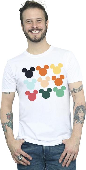 Actual product image Disney Mens Mickey Mouse Heads Square T-Shirt (3XL)