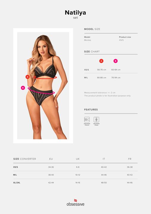 Image du produit Obsessive Ensemble Natilya - Noir (M/L)