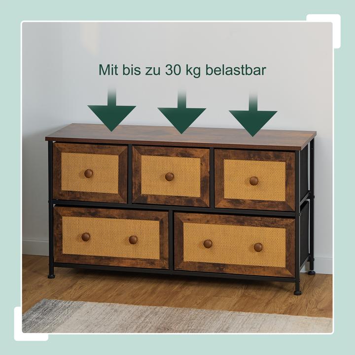 Produktbild Relaxdays Kommode (100 x 32.5 x 54.5 cm)