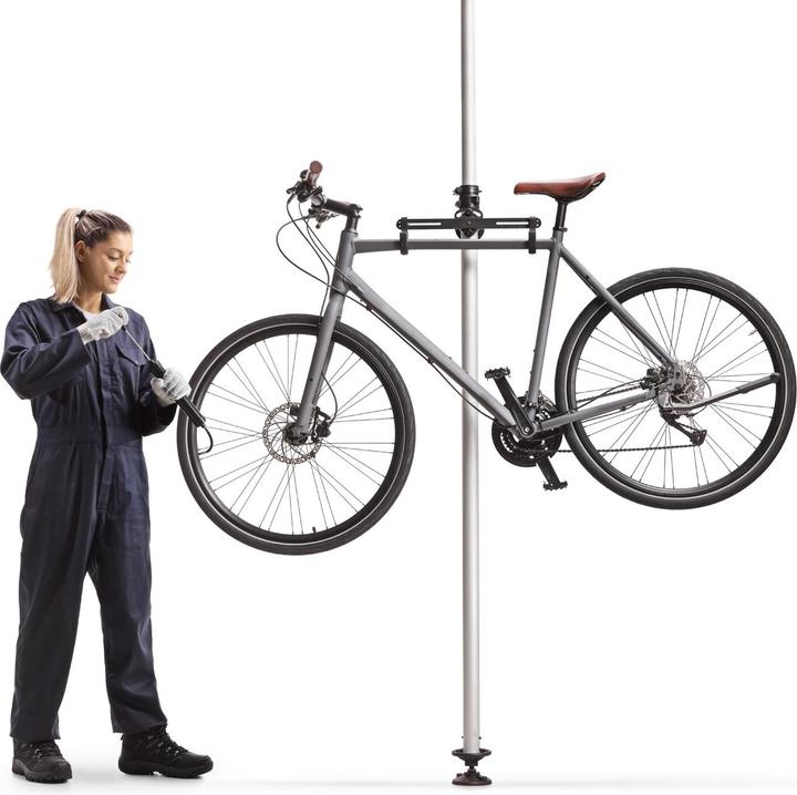 Immagine prodotto Wiltec Portabici telescopico 2 biciclette 160-340cm 40kg sistema di sospensione stand