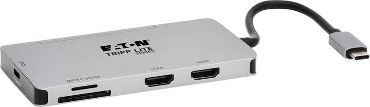 Actual product image Eaton USB-C Dock Dual Display - 4K 60Hz HDMI USB 3.2 Gen 1 USB-A Hub Memory Card 100W PD C (USB-C, 2 Ports)