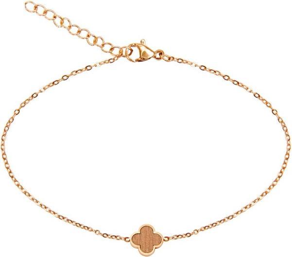 Immagine prodotto HCA Armband Piece of Life - rosévergoldet - Kleeblatt (17 cm, Acciaio inossidabile)