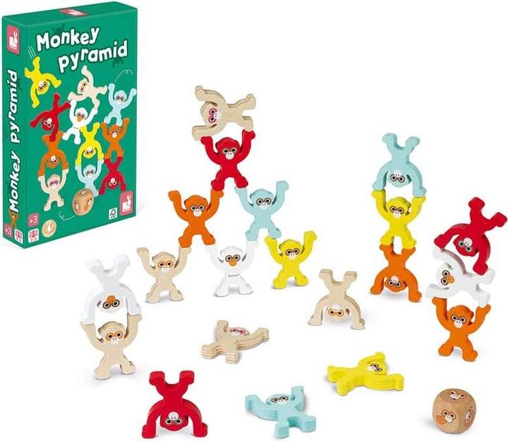 Produktbild Janod Spiel Affen Pyramide (Deutsch, Englisch, Französisch, Italienisch, Schweizerdeutsch)
