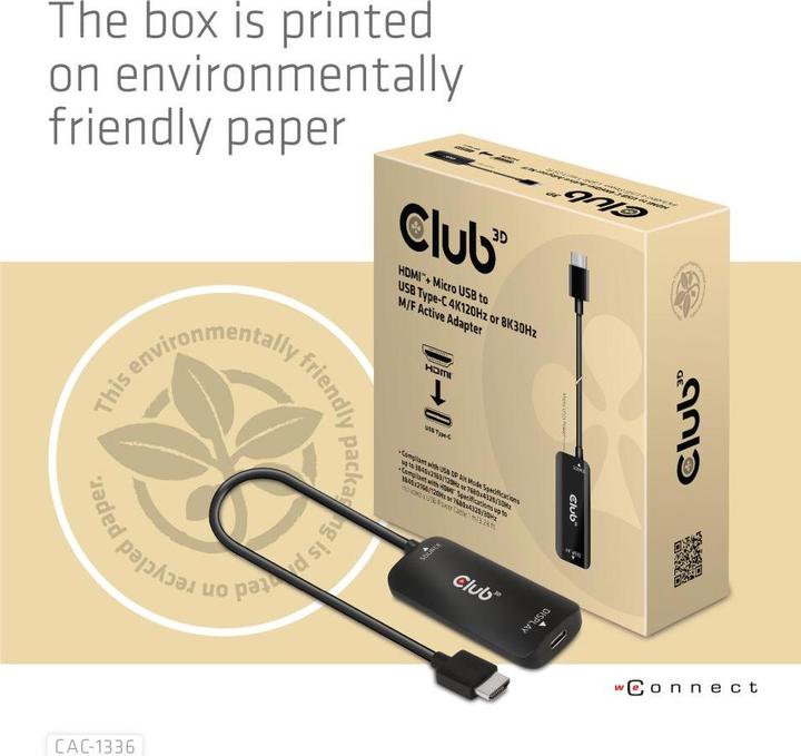 Actual product image Club 3D HDMI + MicroUSB to (HDMI, 7.20 cm)