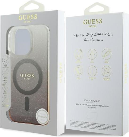 Produktbild Guess GUHMP16XHGRCELW iPhone 16 Pro Max 6.1" brązowy/brown hardcase IML Glitter Gradient MagSafe (Apple iPhone 16 Pro Max)