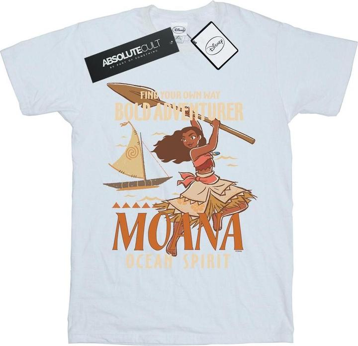 Actual product image Disney Girls Moana Find Your Own Way Cotton T-Shirt (152, 158)