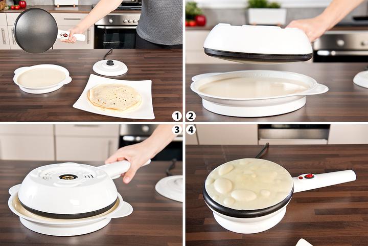 Actual product image Rosenstein & Söhne Cordless crêpes maker, non-stick, automatic temperature, 20 cm, 800 W