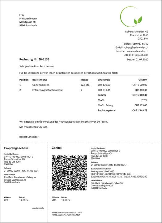 Produktbild NoName Rechnungsformulare mit QR-Code (500 x)