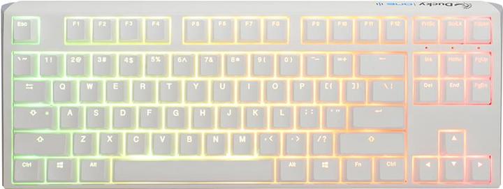 Actual product image Ducky One 3 Classic Pure White TKL Gaming Keyboard, RGB LED - MX-Clear (DE, Cable)