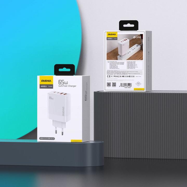 Actual product image Dudao A65EU 65Wattt Adapter GaN (65 W)