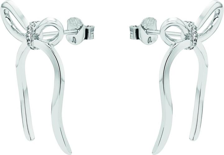 Produktbild Amor Ohrschmuck für Damen, 925 Sterling Silber, Zirkonia synth. | Schleife (Silber 925)