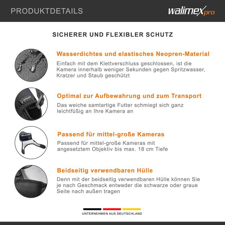 Image du produit Walimex Douille de caméra en néoprène M (Sac à bandoulière pour appareil photo, 3.02 l)