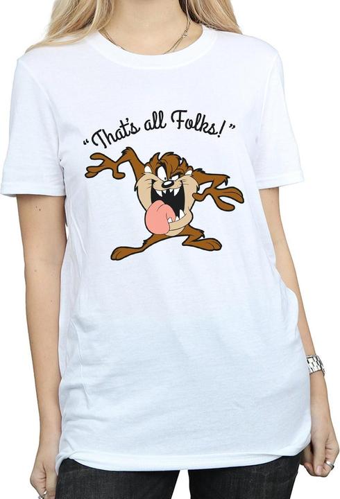 Immagine prodotto Looney Tunes Maglietta boyfriend in cotone That's All Folks Taz (S)