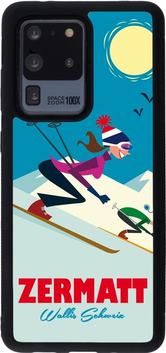Actual product image PhoneLook Cover silicone black Zermatt Ski Downhill (Samsung Galaxy S20 Ultra)